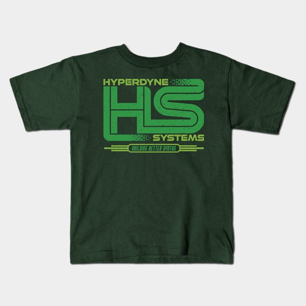 Hyperdyne Systems - Green Kids T-Shirt by DCLawrenceUK